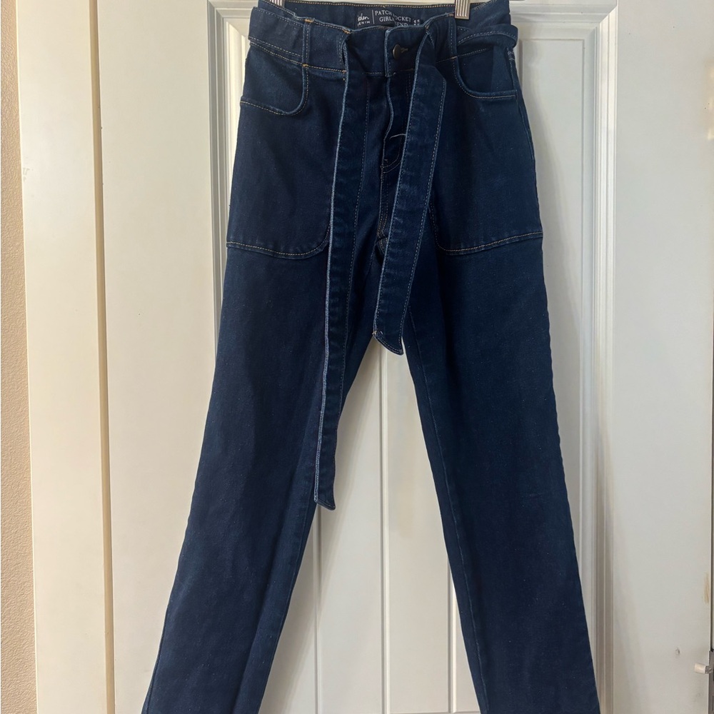 Mini Boden Patchwork Pocket Girlfriend Jeans| Size 2